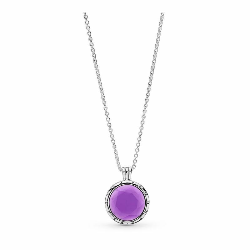 Pandora Australia Faceted Locket Necklace - Sterling Silver | TYUWFE506